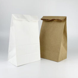 Paper Bag SOS No.8 Brown and White eco-friendly kraft takeaway bag