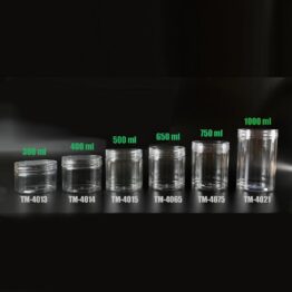 botle with pet crystal clear lid series