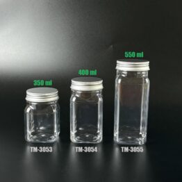 PET bottle with silver metal lid Christmas gift packaging