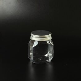 PET jar with silver metal lid and rubber gasket wedding gift
