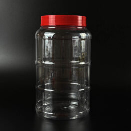 TM8034-PET-JAR-TUKANG-MASASK-3400ML PET Jar TM8034 with red lid for Chinese New Year snack packaging
